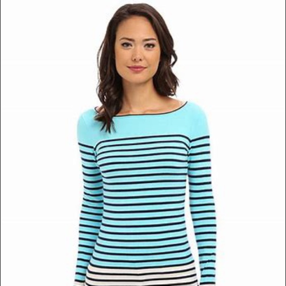 Lilly Pulitzer Maria Boatneck Striped Sweater